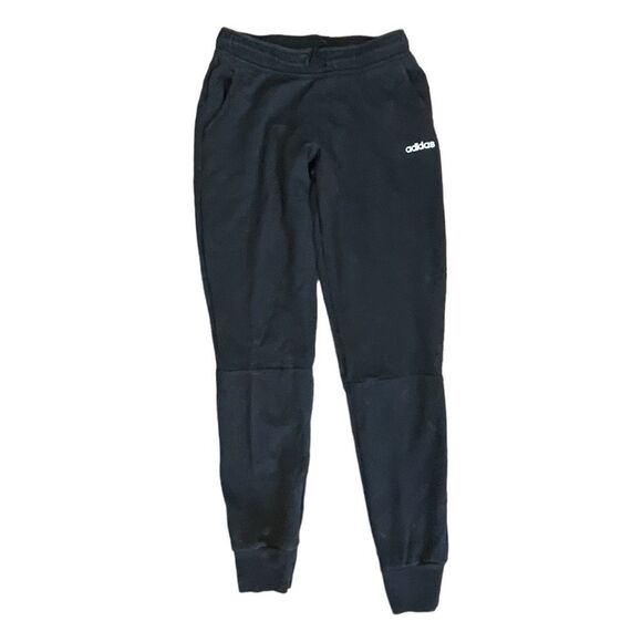 Adidas Ultimate Fleece Jogger Sweatpants Black Knit Drawstring Athletic S - Picture 2 of 8